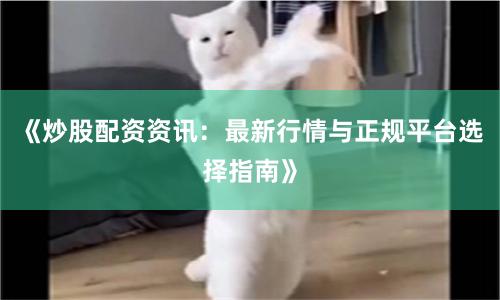 《炒股配资资讯：最新行情与正规平台选择指南》